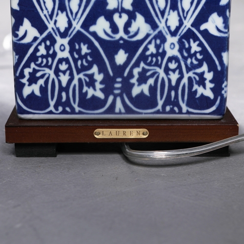 55 - LAUREN RALPH LAUREN HOME TABLE LAMPS, A PAIR. with shades, 41cm H each approx. (2).