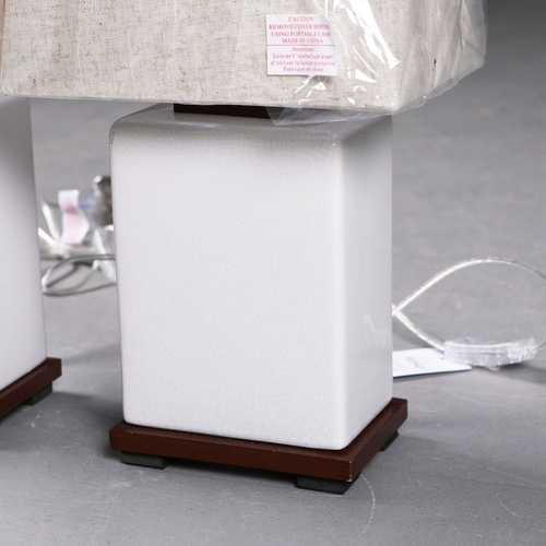 56 - LAUREN RALPH LAUREN HOME TABLE LAMPS, A PAIR. with shades, 42cm H each approx. (2).