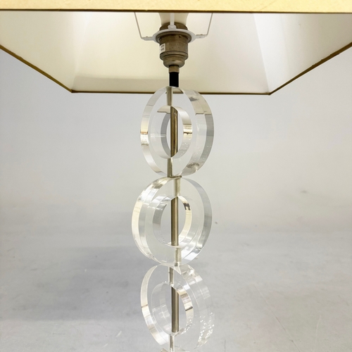 6 - PORTA ROMANA TABLE LAMP. overall 85cm t including shade.