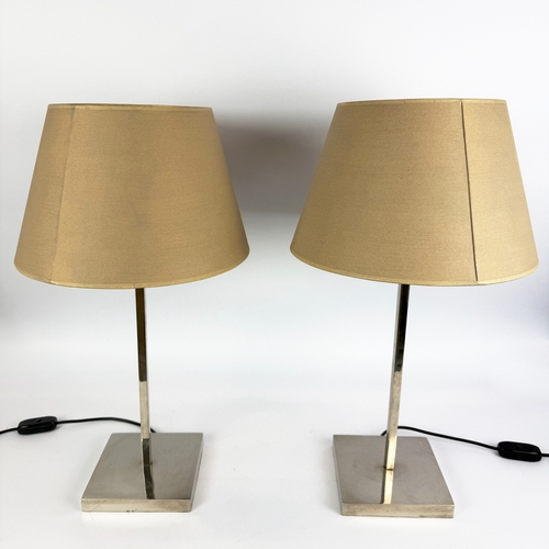 9 - PORTA ROMANA TABLE LAMPS, A PAIR. with shades, 63cm H approx. (2).