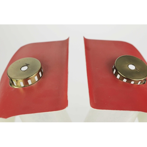 123 - PAIR OF 1960s ITALIAN STILNOVO STYLE WALL LIGHTS. 29cm H x 18cm W x 18cm D.