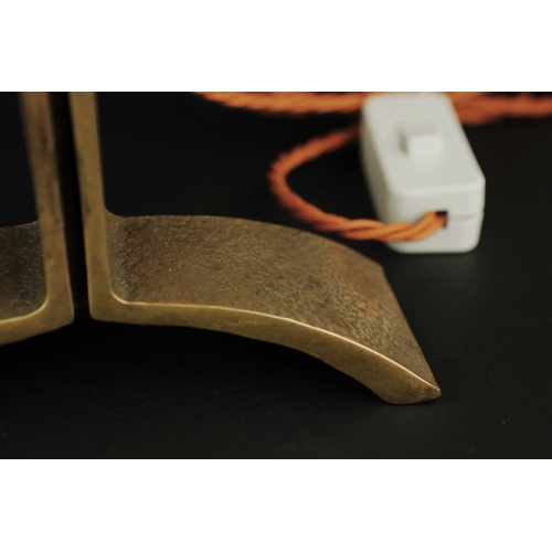 143 - 1940'S MURANO GLASS TABLE LAMPS, 2 DIFFERING. gilt metal stands, 41cm H at tallest approx. (2).