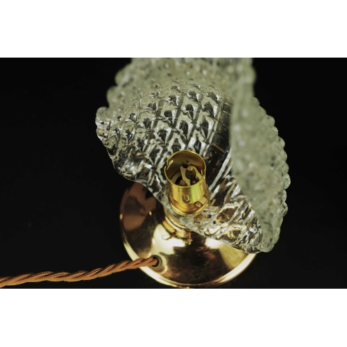 143 - 1940'S MURANO GLASS TABLE LAMPS, 2 DIFFERING. gilt metal stands, 41cm H at tallest approx. (2).