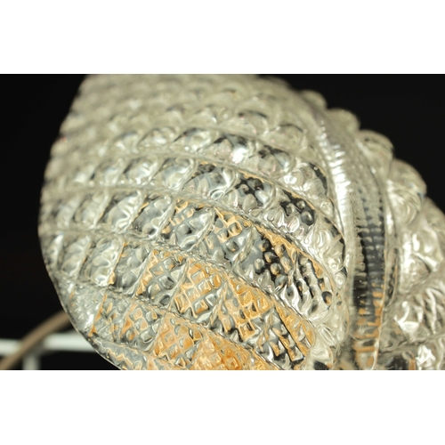 144 - MID CENTURY MURANO GLASS LEAF WALL LIGHTS, 2 SIMILAR. brass mounts, 25cm H approx. (2).