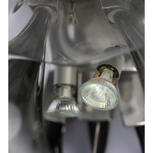 146 - MURANO GLASS WALL LIGHT. 80cm x 40cm x 20cm approx.