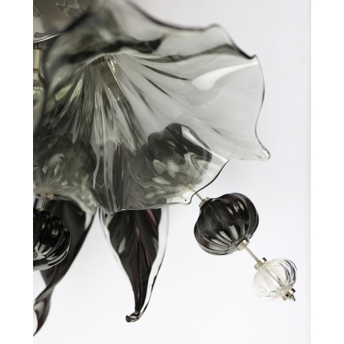 146 - MURANO GLASS WALL LIGHT. 80cm x 40cm x 20cm approx.