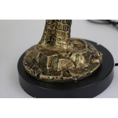 149 - FEATHERED PALM TREE TABLE LAMPS, A PAIR. 75cm H approx. (2).