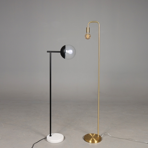 152 - 2 DIFFERING FLOOR LAMPS. 160cm H at tallest approx. (2).