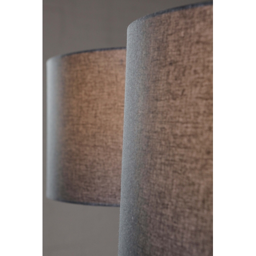 154 - FLOOR LAMPS, A PAIR. with shades, 170cm H each approx. (2).