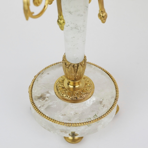 160 - HOLLYWOOD REGENCY STYLE CANDELABRA, A PAIR. 37cm H approx. (2).