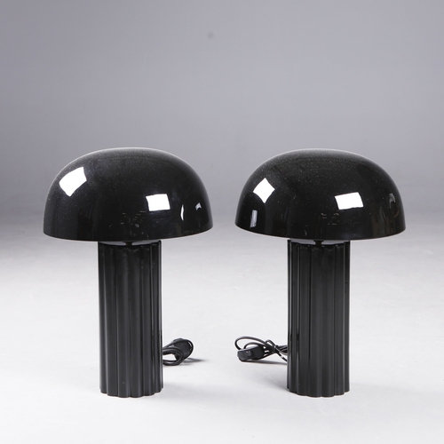 166 - 1970S ITALIAN STYLE TABLE LAMPS, A PAIR. with shades, 52cm H each approx. (2).