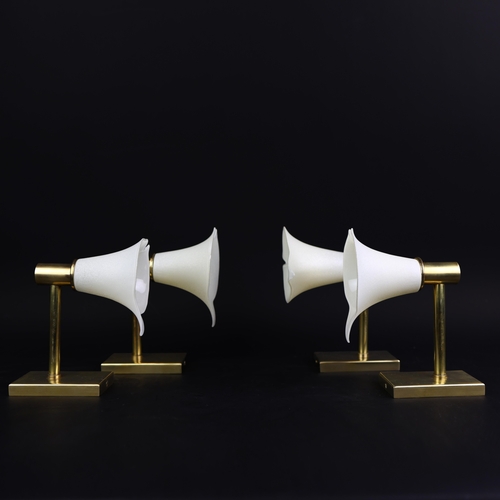 172 - MURANO STYLE GLASS WALL LIGHTS, A SET OF 4. vintage 1980s, 22cm H approx. (4).