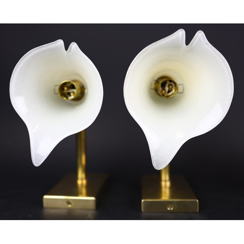 172 - MURANO STYLE GLASS WALL LIGHTS, A SET OF 4. vintage 1980s, 22cm H approx. (4).