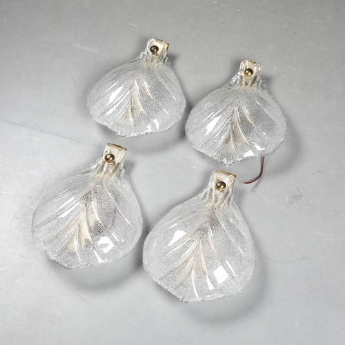 173 - MURANO GLASS WALL LIGHTS, A SET OF 4. 35cm H each approx. (4).