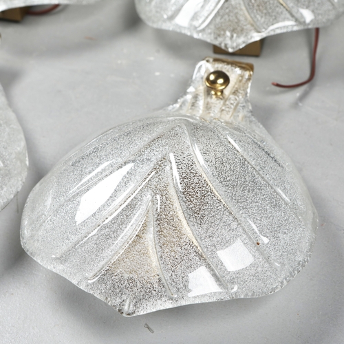 173 - MURANO GLASS WALL LIGHTS, A SET OF 4. 35cm H each approx. (4).
