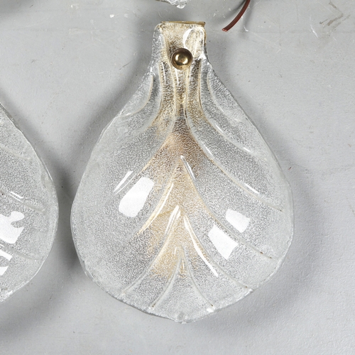 173 - MURANO GLASS WALL LIGHTS, A SET OF 4. 35cm H each approx. (4).