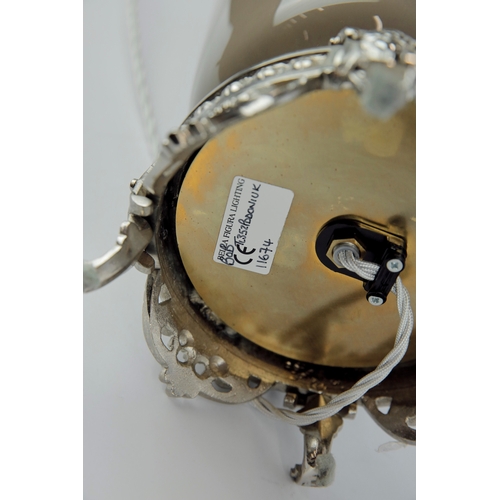 18 - BELLA FIGURA TABLE LAMPS, A PAIR. with differing shade carriers, 58cm H each not including shade car... 