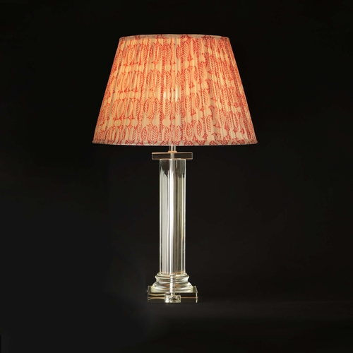 192 - SET OF THREE TABLE LAMPS WITH SHADES. One black column and two glass Each approx 60cm H.