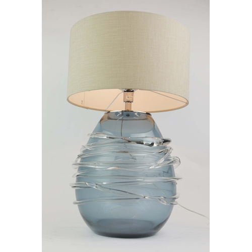 20 - TABLE LAMPS, A PAIR, WITH HEATHFEILD & CO LAMP SHADES. (2). 57cm H approx. (2).