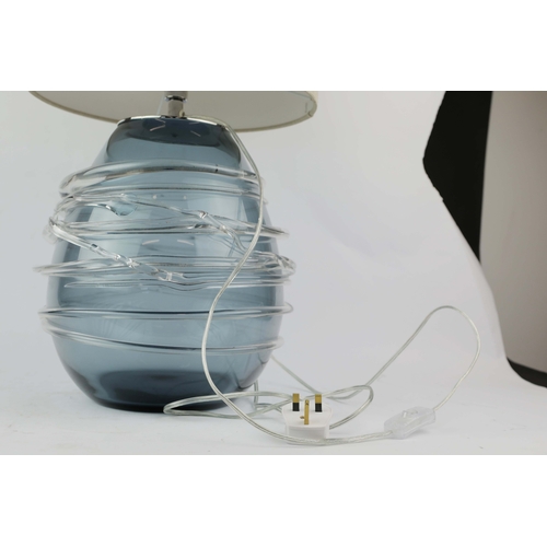 20 - TABLE LAMPS, A PAIR, WITH HEATHFEILD & CO LAMP SHADES. (2). 57cm H approx. (2).