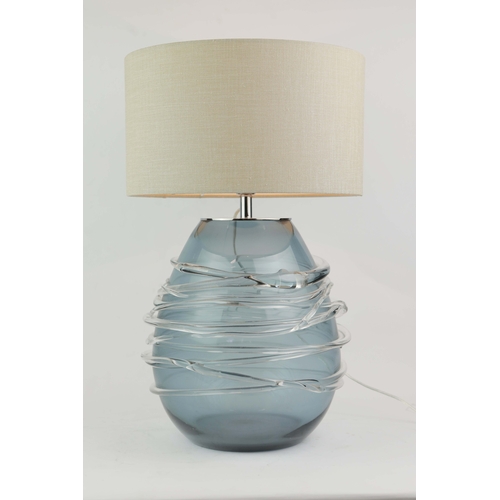 20 - TABLE LAMPS, A PAIR, WITH HEATHFEILD & CO LAMP SHADES. (2). 57cm H approx. (2).