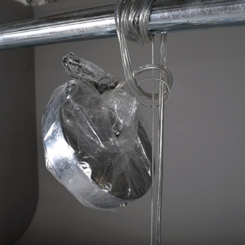 205 - SPUTNIK STYLE CHANDELIER. shaped glass shades 60cm x 60cm.