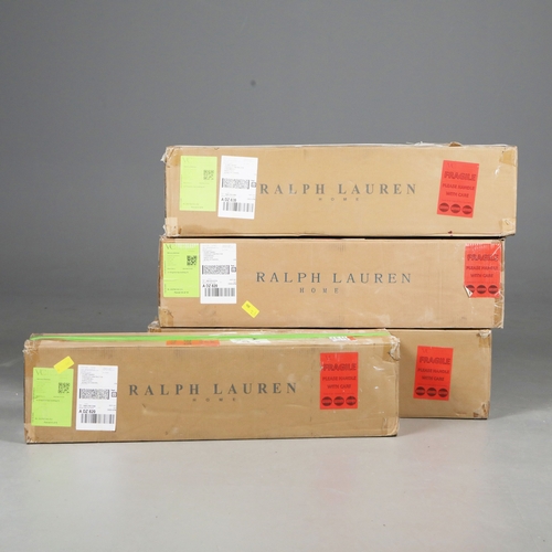 23 - SET OF FOUR BOXED RALPH LAUREN MEDIUM GENEVA WALL SCONCES IN A BRONZE FINISH. Each light - 66cm H x ... 