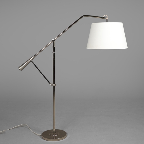 24 - RALPH LAUREN NOLAN LOFT FLOOR LAMP. with shade, 170cm H at tallest approx.