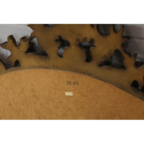 282 - BAROQUE STYLE OVERMANTLE WALL MIRROR. 120cm x 117cm approx.