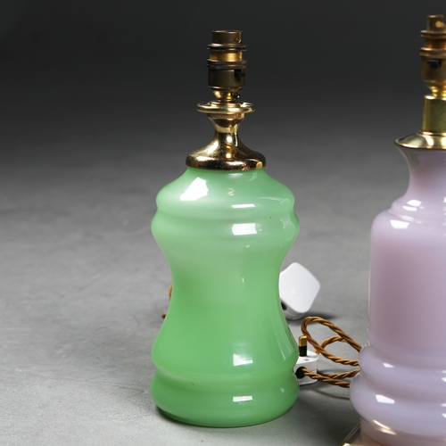 29 - CENEDESE MURANO GLASS TABLE LAMP, AND 3 OTHERS DIFFERING AND UNSIGNED. (4). 63cm H at tallest approx... 