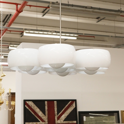 32 - ARTEMIDE EPTACLINIO CEILING LIGHT. by Vico Magistretti, vintage 20th Century, 120cm W approx.