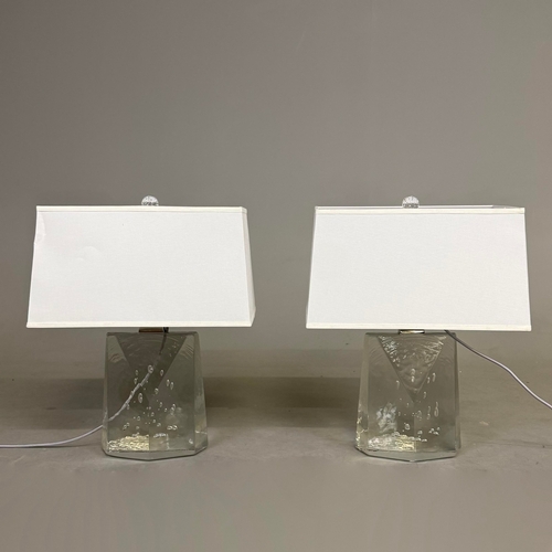 34 - DONGHIA NYMPH TABLE LAMPS, A PAIR. with shades, 61cm H approx. (2).