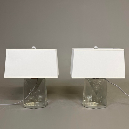 34 - DONGHIA NYMPH TABLE LAMPS, A PAIR. with shades, 61cm H approx. (2).