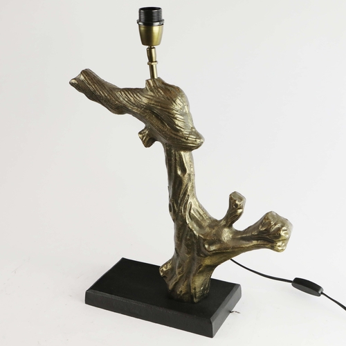 36 - ROBERT LANGFORD TREE BRANCH LAMP. with a shade, overall height including shade 85cm t.