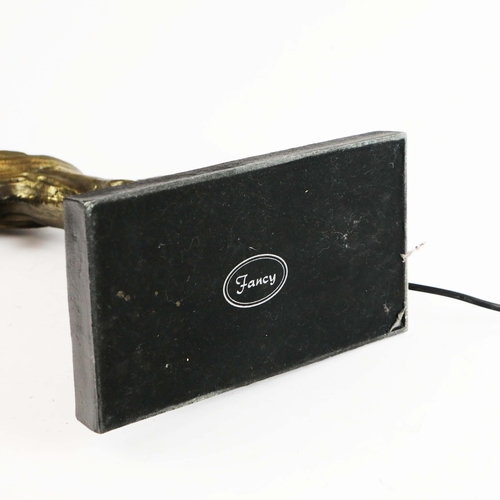 36 - ROBERT LANGFORD TREE BRANCH LAMP. with a shade, overall height including shade 85cm t.