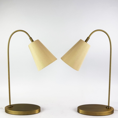 40 - R V ASTLEY SILE DESK LAMPS, A PAIR. 56cm H each approx. (2).