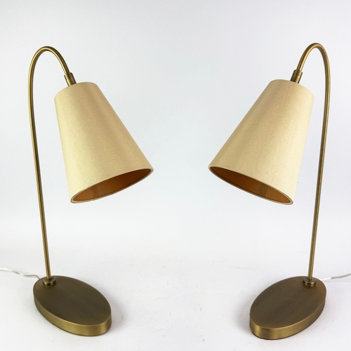 40 - R V ASTLEY SILE DESK LAMPS, A PAIR. 56cm H each approx. (2).
