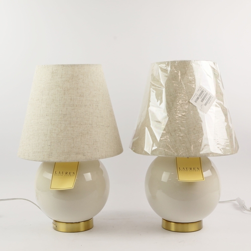 49 - LAUREN RALPH LAUREN HOME TABLE LAMPS, A PAIR. with shades, 46cm H each approx. (2).