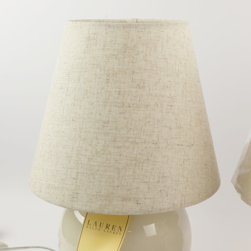 49 - LAUREN RALPH LAUREN HOME TABLE LAMPS, A PAIR. with shades, 46cm H each approx. (2).