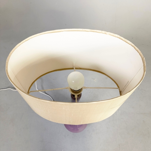 5 - PORTA ROMANA GOURD LAMP. with Porta Romana shade, overall 85cm t including shade.