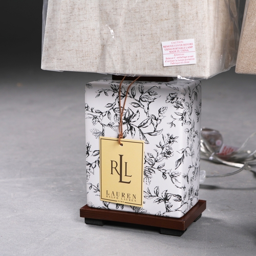 51 - LAUREN RALPH LAUREN HOME TABLE LAMPS, A PAIR. with shades, 41cm H each approx. (2).