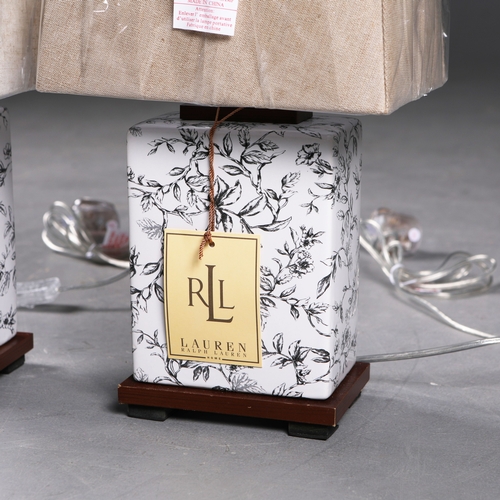 51 - LAUREN RALPH LAUREN HOME TABLE LAMPS, A PAIR. with shades, 41cm H each approx. (2).