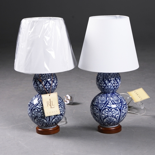 53 - LAUREN RALPH LAUREN HOME TABLE LAMPS, A PAIR. with shades, 49cm H each approx. (2).