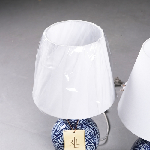 53 - LAUREN RALPH LAUREN HOME TABLE LAMPS, A PAIR. with shades, 49cm H each approx. (2).
