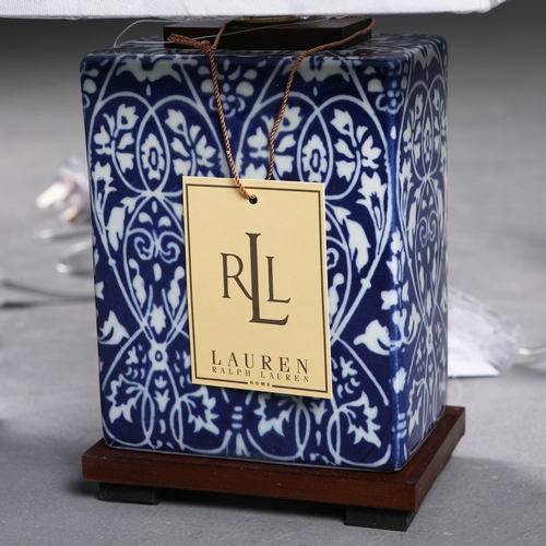 55 - LAUREN RALPH LAUREN HOME TABLE LAMPS, A PAIR. with shades, 41cm H each approx. (2).