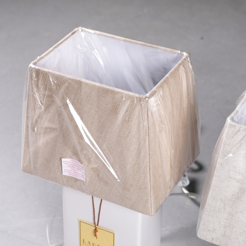 56 - LAUREN RALPH LAUREN HOME TABLE LAMPS, A PAIR. with shades, 42cm H each approx. (2).