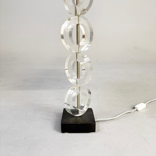 6 - PORTA ROMANA TABLE LAMP. overall 85cm t including shade.