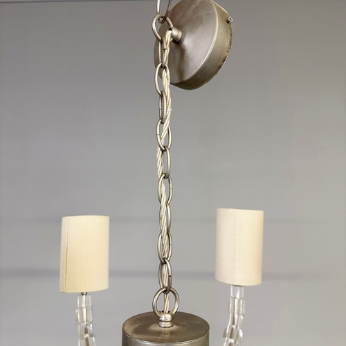 7 - PORTA ROMANA LARTIGUE ROUND CHANDELIER. six branch, 86cm W x 33 cm H.
