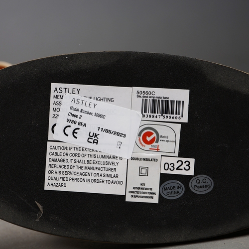 43 - R V ASTLEY STILE DESK LAMPS, A PAIR. (2). with shades. (2).