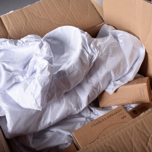 11 - CHARLES EDWARDS CUSTOM HANGING HOOP LANTERNS, 2 PAIRS. (4). (4).